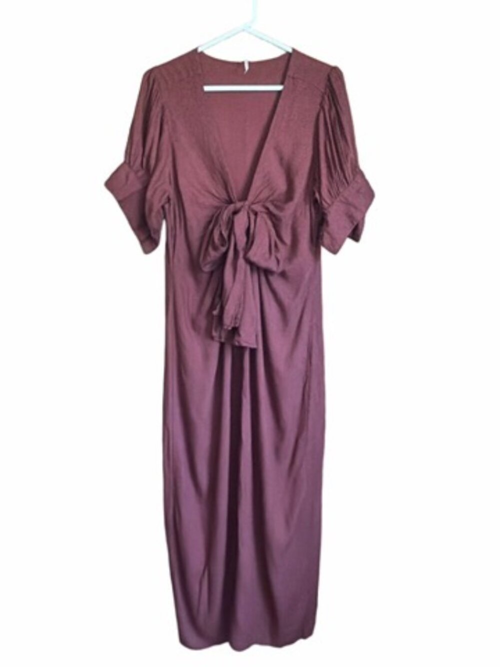 Free People Vintage Summer Midi Dress in Rust Size Large - Picture 2 of 11